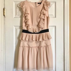 BCBCMaxAzria Blush Ruffled Tiered Dress